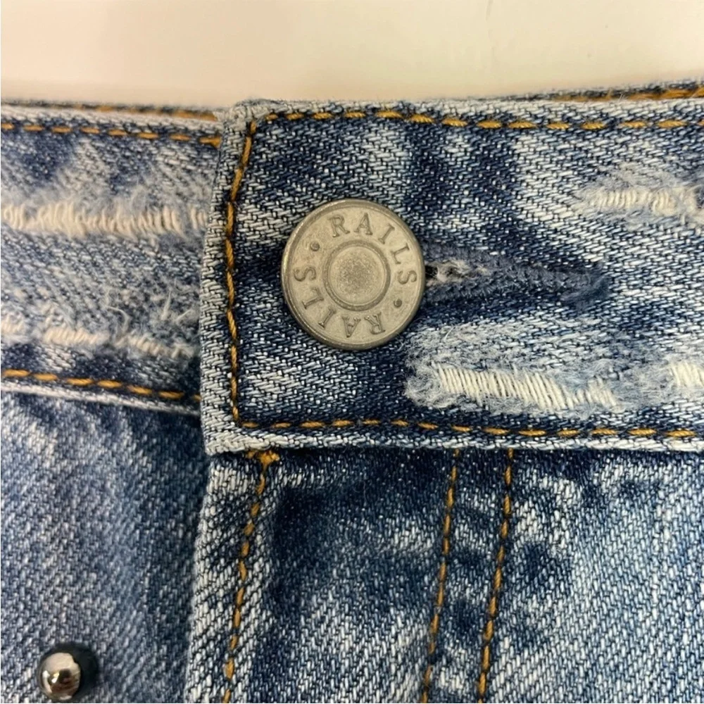 Rails Wynonna Medium Vintage All Over Studded Distressed Jean Mini Skirt. SZ 29